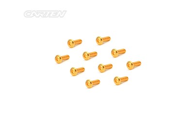 Linsenkopfschrauben M2,5x8mm 12.9 Gold Coating (10)