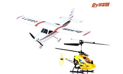 Combo Set 2 in 1 (Sportflugzeug und Helikopter) 2.4GHZ