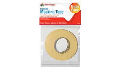 Masking Tape Set 1mm, 3mm & 6mm x18m rolls