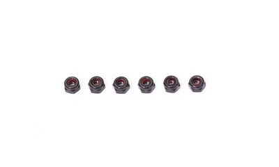 M2.6 NYLON NUT (Black/6pcs)