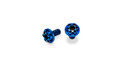 Titanium Finnisher 3x6mm Motor Screws Blue - 2pc