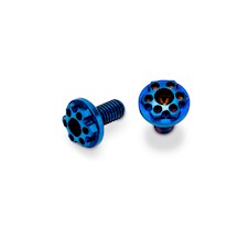 Titanium Finnisher 3x6mm Motor Screws Blue - 2pc