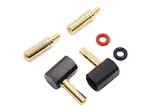 Goldkontakt 4.0 mm Stecker, Anlötung 90° Winkel  (2 Stück)